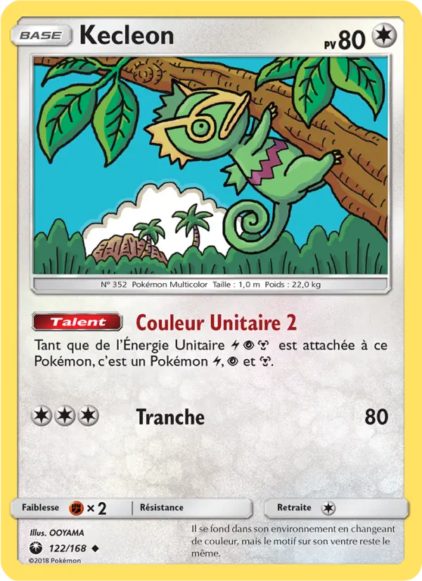 Kecleon — carte 122 de l’extension Tempête Céleste