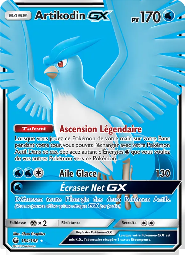 Artikodin GX — carte 154 de l’extension Tempête Céleste