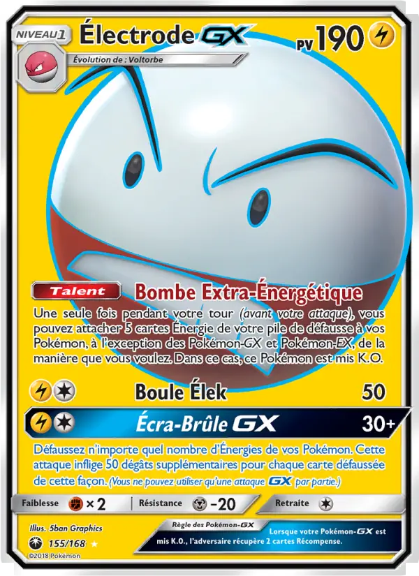 Électrode GX — carte 155 de l’extension Tempête Céleste