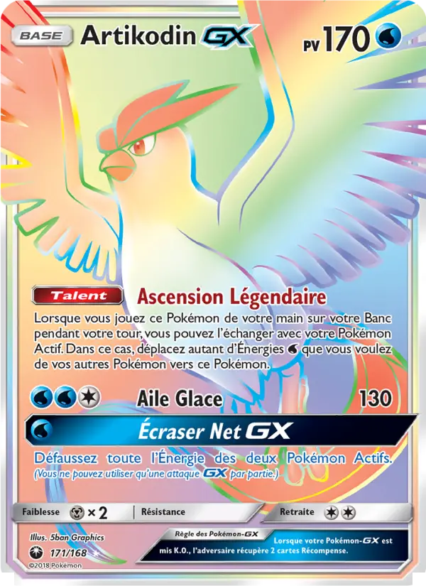 Artikodin GX — carte 171 de l’extension Tempête Céleste