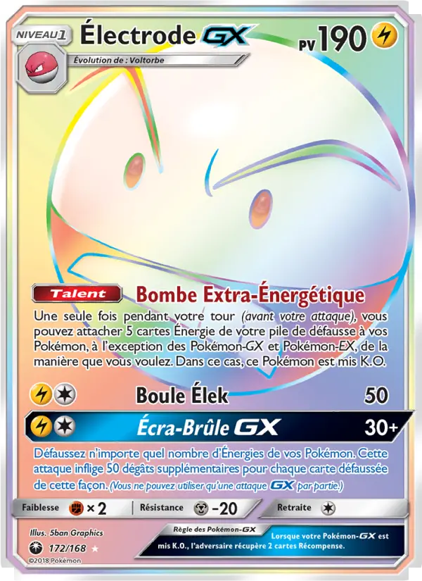 Électrode GX — carte 172 de l’extension Tempête Céleste