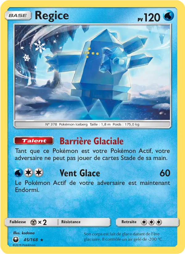 Regice — carte 45 de l’extension Tempête Céleste