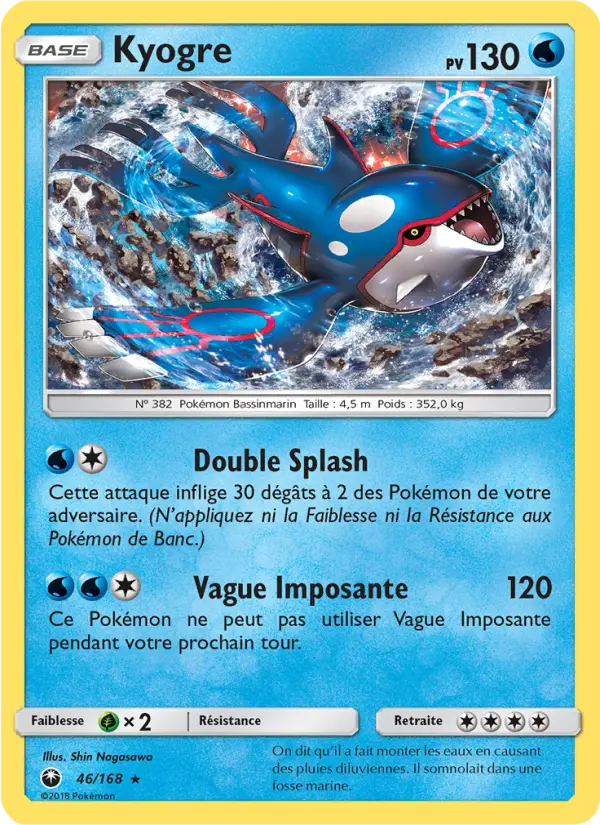 Kyogre — carte 46 de l’extension Tempête Céleste