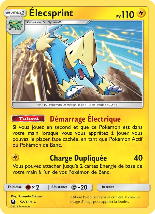 Élecsprint — carte 52 de l’extension Tempête Céleste