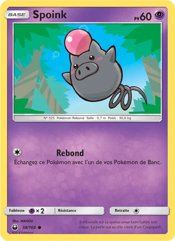 Spoink — carte 59 de l’extension Tempête Céleste