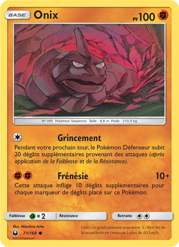 Onix — carte 71 de l’extension Tempête Céleste