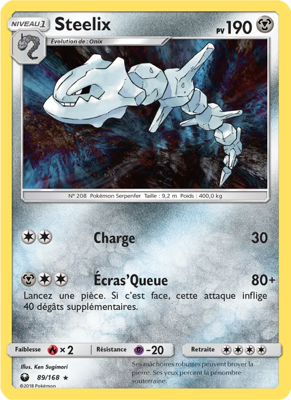 Steelix — carte 89 de l’extension Tempête Céleste