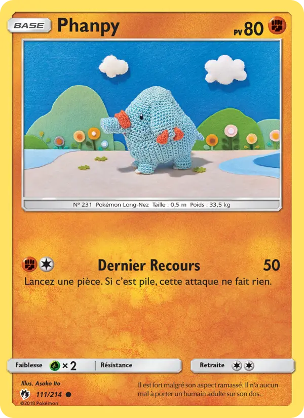 Phanpy — carte 111 de l’extension Tonnerre Perdu