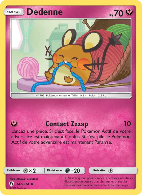 Dedenne — carte 142 de l’extension Tonnerre Perdu