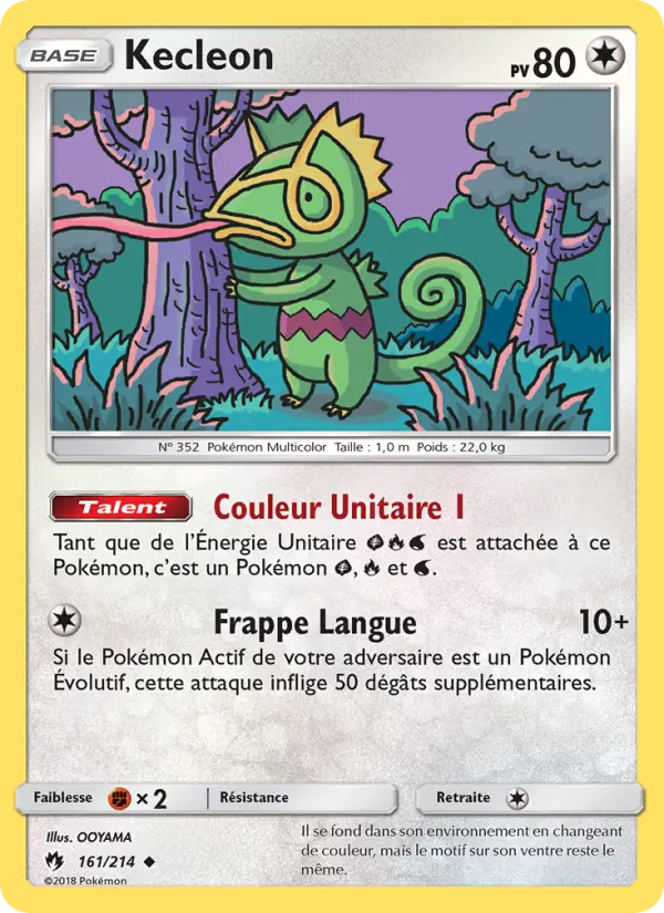 Kecleon — carte 161 de l’extension Tonnerre Perdu