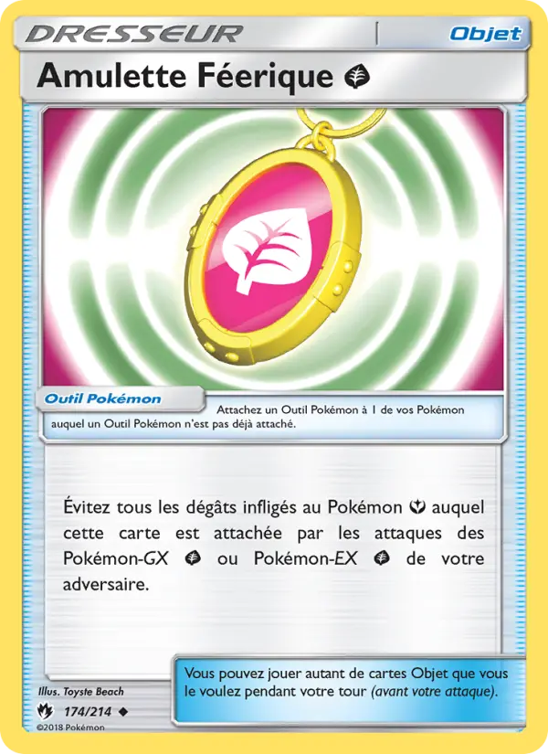 Amulette Féerique Grass — carte 174 de l’extension Tonnerre Perdu