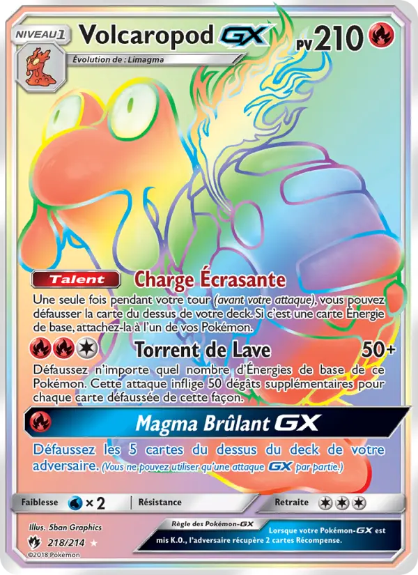 Volcaropod GX — carte 218 de l’extension Tonnerre Perdu