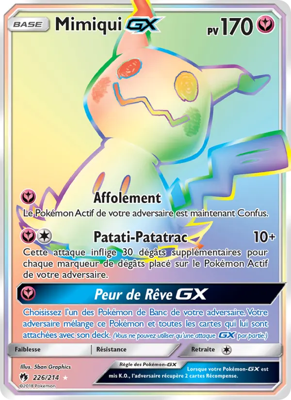 Mimiqui GX — carte 226 de l’extension Tonnerre Perdu
