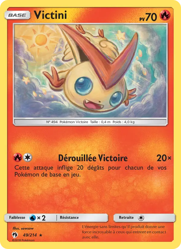 Victini — carte 49 de l’extension Tonnerre Perdu