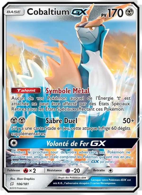 Cobaltium GX — carte 106 de l’extension Duo de Choc