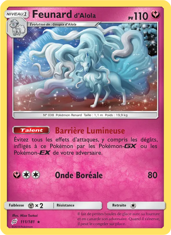 Feunard d’Alola — carte 111 de l’extension Duo de Choc