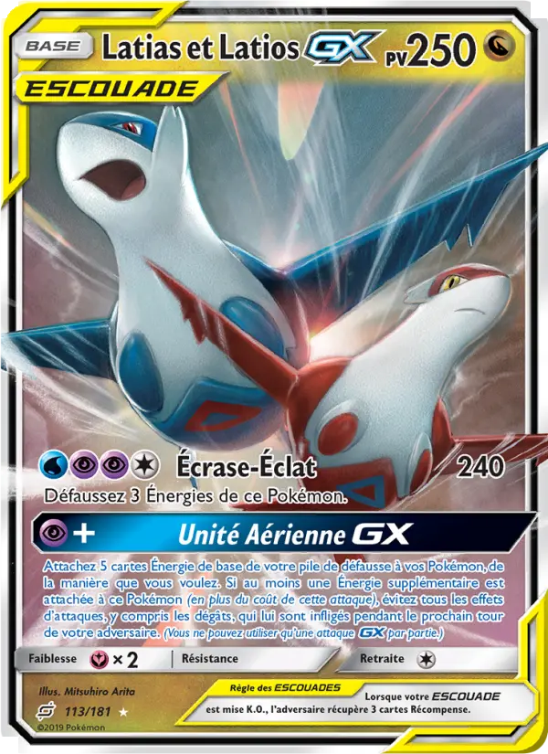 Latias et Latios GX — carte 113 de l’extension Duo de Choc