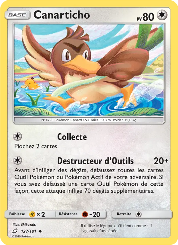 Canarticho — carte 127 de l’extension Duo de Choc