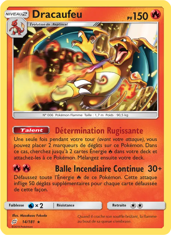Dracaufeu — carte 14 de l’extension Duo de Choc