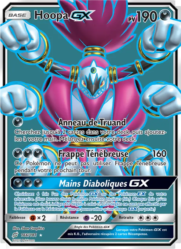 Hoopa GX — carte 166 de l’extension Duo de Choc