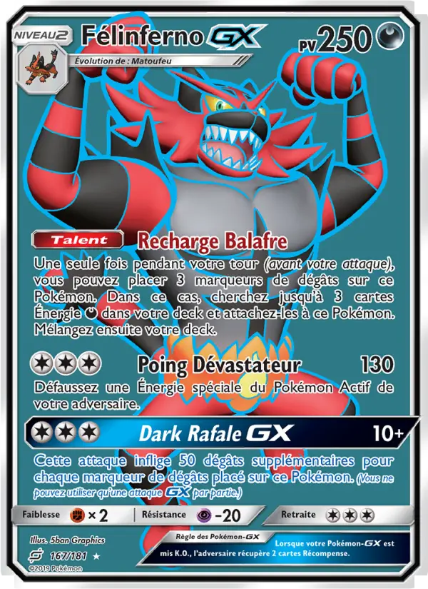 Félinferno GX — carte 167 de l’extension Duo de Choc