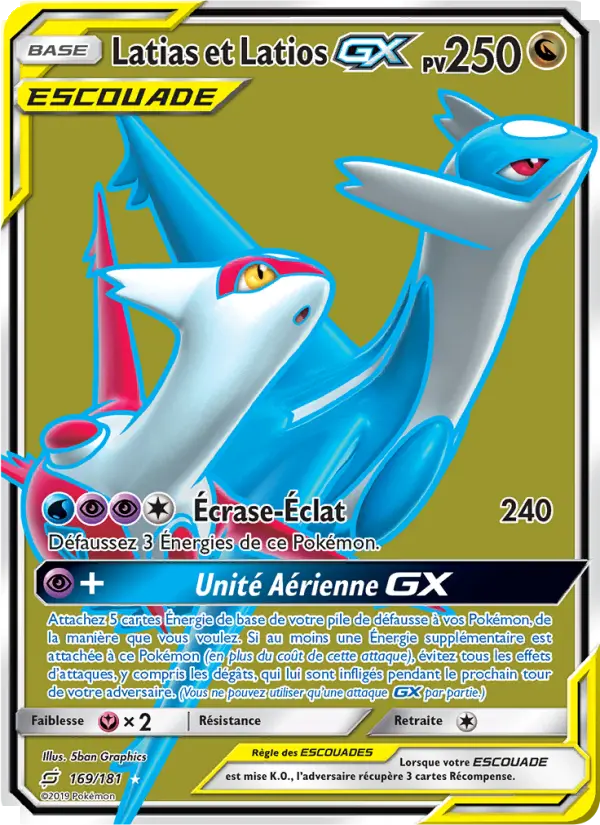 Latias et Latios GX — carte 169 de l’extension Duo de Choc