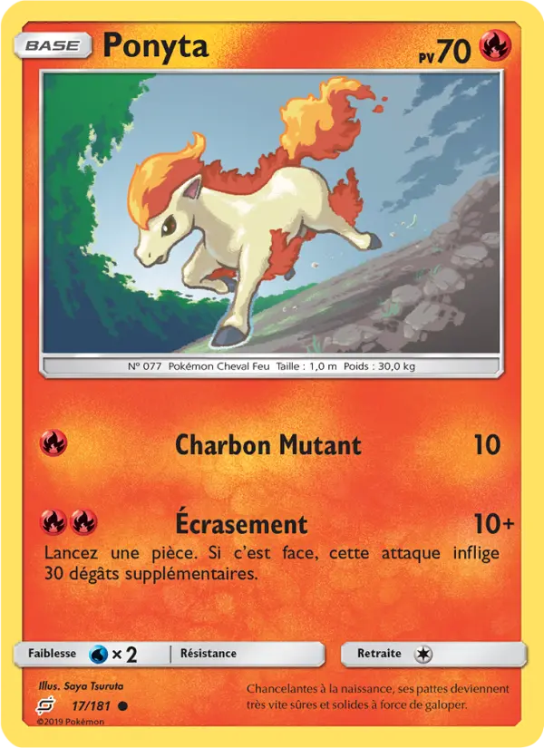 Ponyta — carte 17 de l’extension Duo de Choc