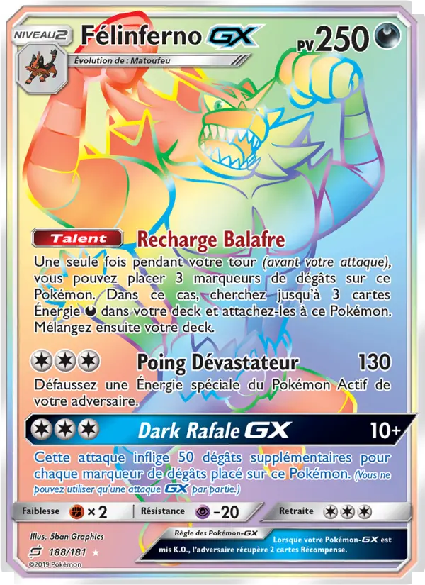 Félinferno GX — carte 188 de l’extension Duo de Choc