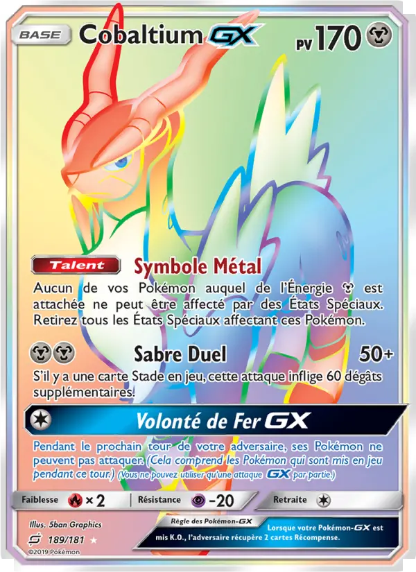 Cobaltium GX — carte 189 de l’extension Duo de Choc