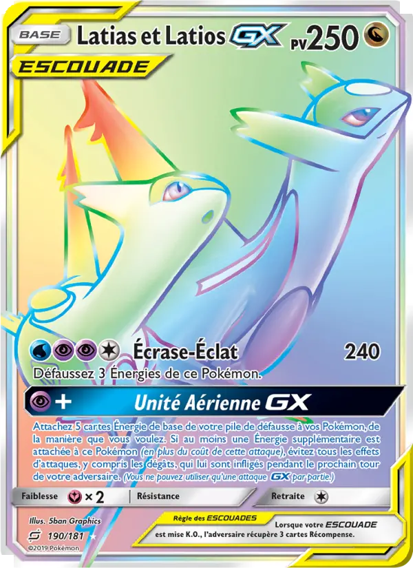 Latias et Latios GX — carte 190 de l’extension Duo de Choc