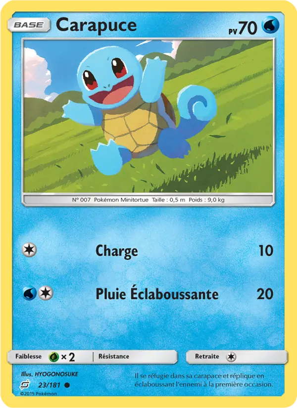 Carapuce — carte 23 de l’extension Duo de Choc