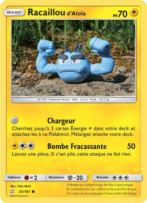 Racaillou d’Alola — carte 35 de l’extension Duo de Choc