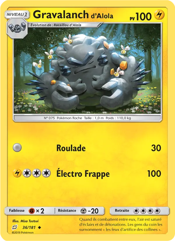 Gravalanch d’Alola — carte 36 de l’extension Duo de Choc