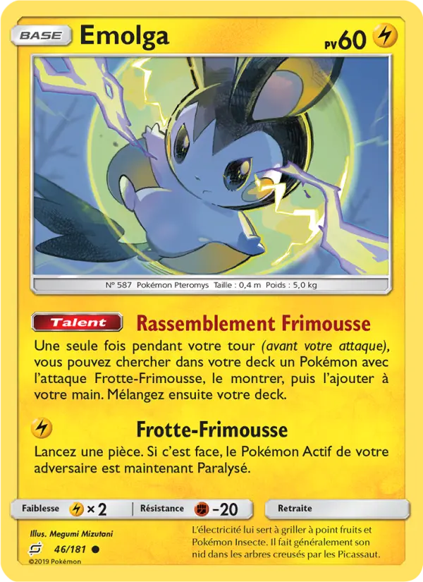 Emolga — carte 46 de l’extension Duo de Choc