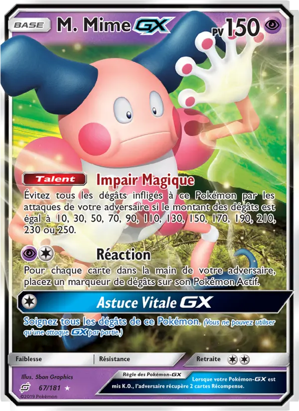 M. Mime GX — carte 67 de l’extension Duo de Choc