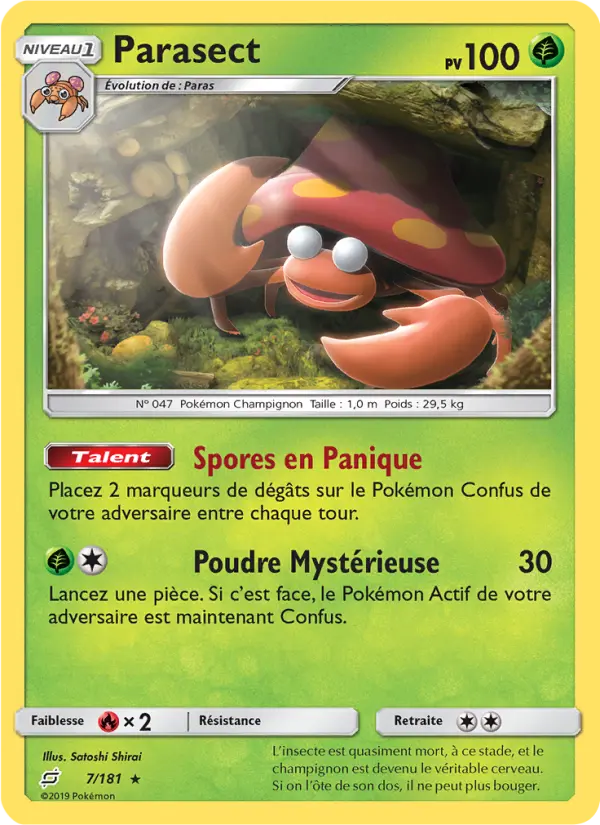 Parasect — carte 7 de l’extension Duo de Choc