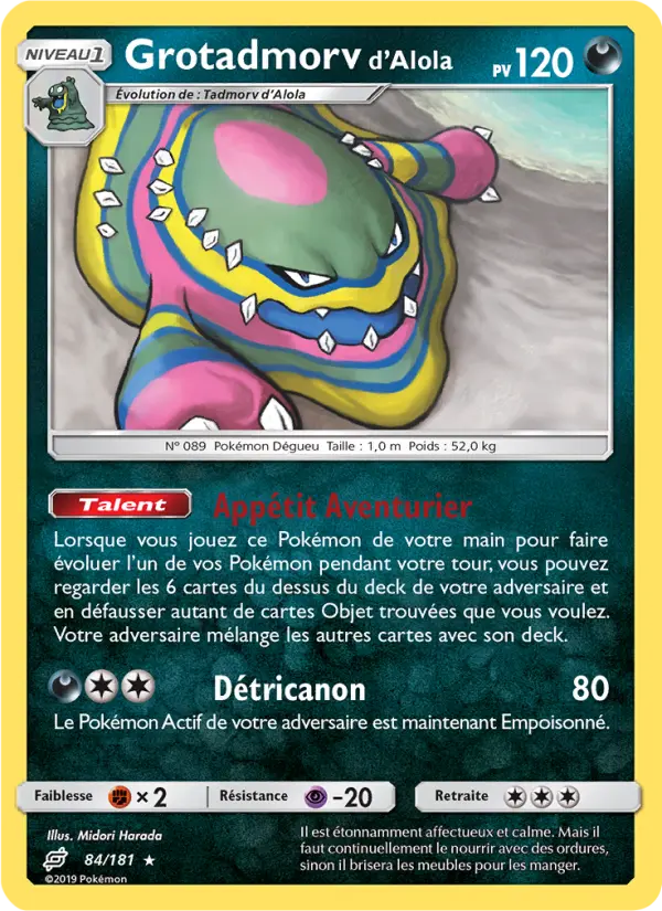 Grotadmorv d’Alola — carte 84 de l’extension Duo de Choc