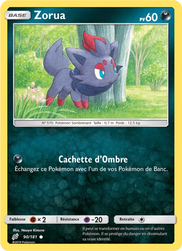 Zorua — carte 90 de l’extension Duo de Choc