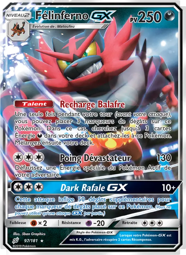 Félinferno GX — carte 97 de l’extension Duo de Choc