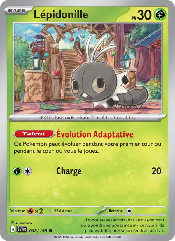 Lépidonille — carte 008 de l’extension Écarlate et Violet
