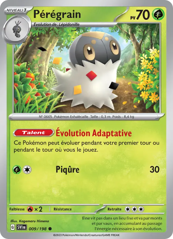 Pérégrain — carte 009 de l’extension Écarlate et Violet