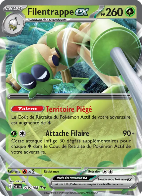 Filentrappe-ex — carte 019 de l’extension Écarlate et Violet