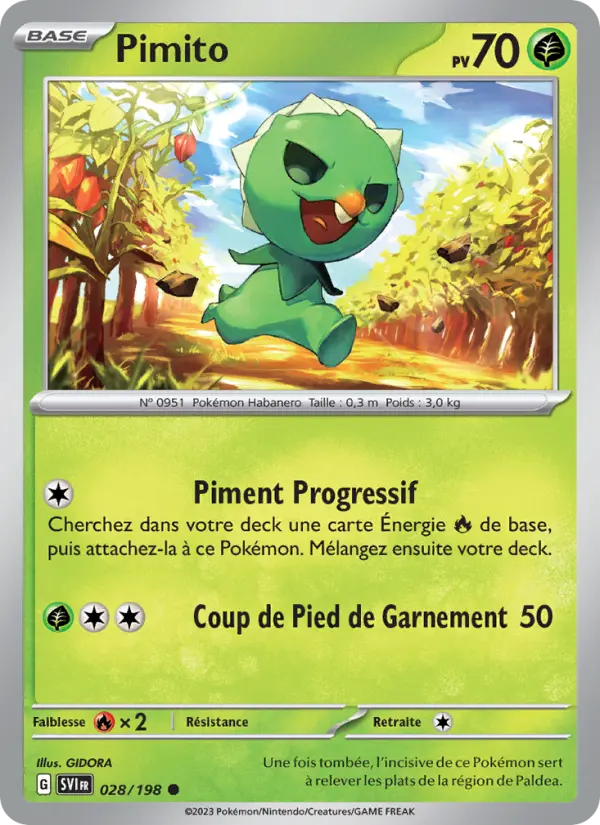 Pimito — carte 028 de l’extension Écarlate et Violet