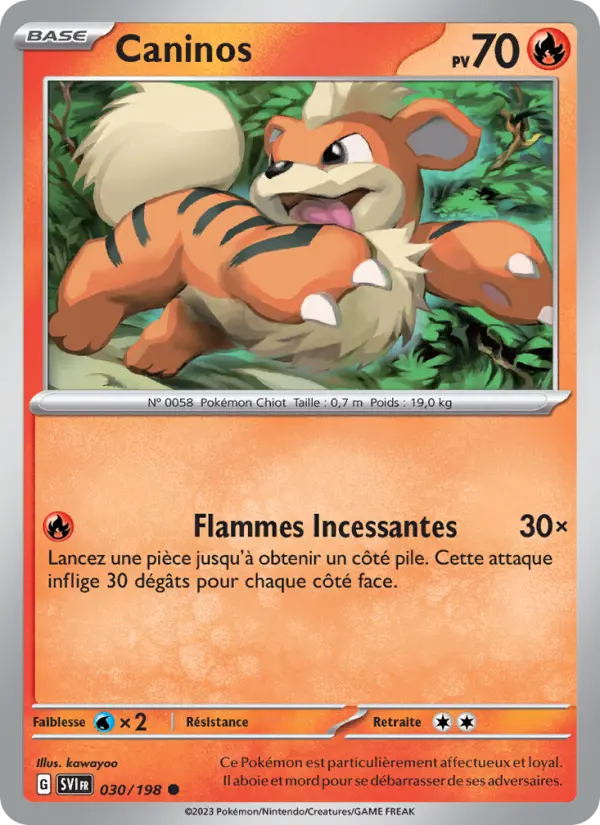Caninos — carte 030 de l’extension Écarlate et Violet