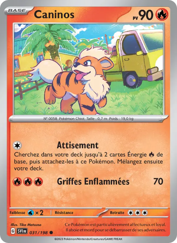 Caninos — carte 031 de l’extension Écarlate et Violet