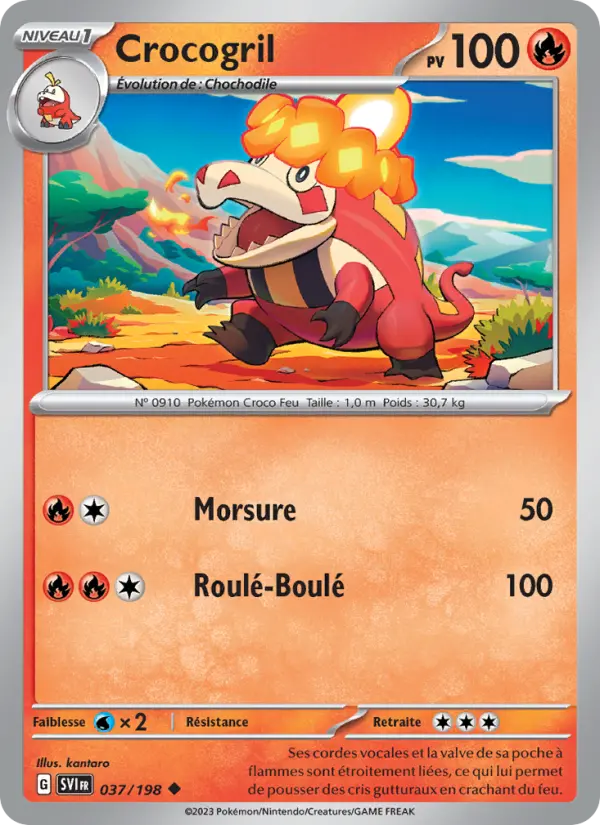 Crocogril — carte 037 de l’extension Écarlate et Violet