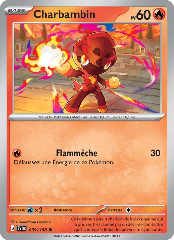 Charbambin — carte 039 de l’extension Écarlate et Violet