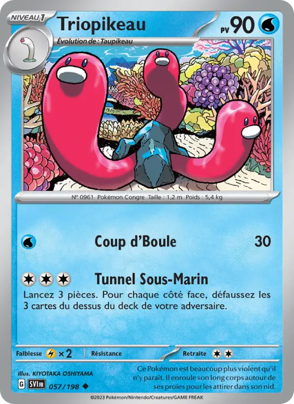 Triopikeau — carte 057 de l’extension Écarlate et Violet