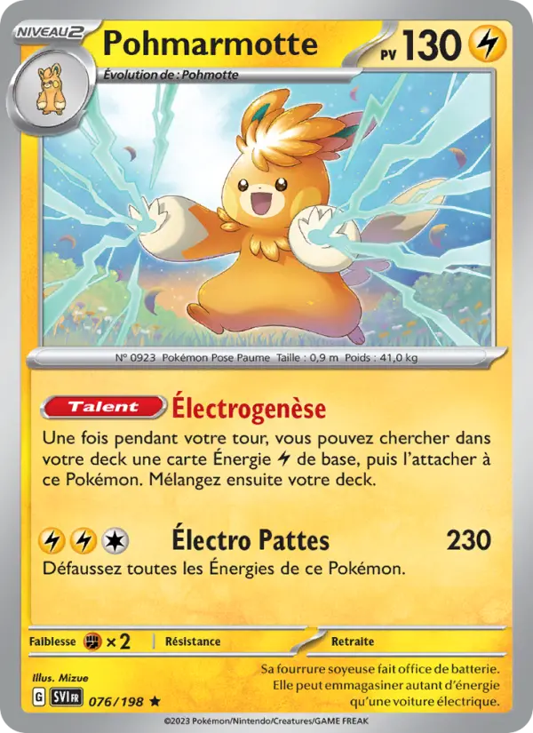Pohmarmotte — carte 076 de l’extension Écarlate et Violet