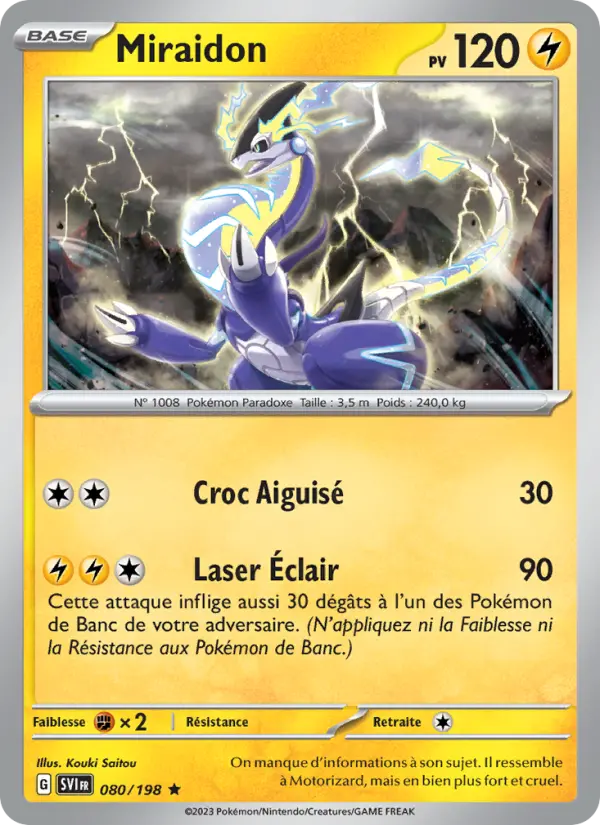 Miraidon — carte 080 de l’extension Écarlate et Violet